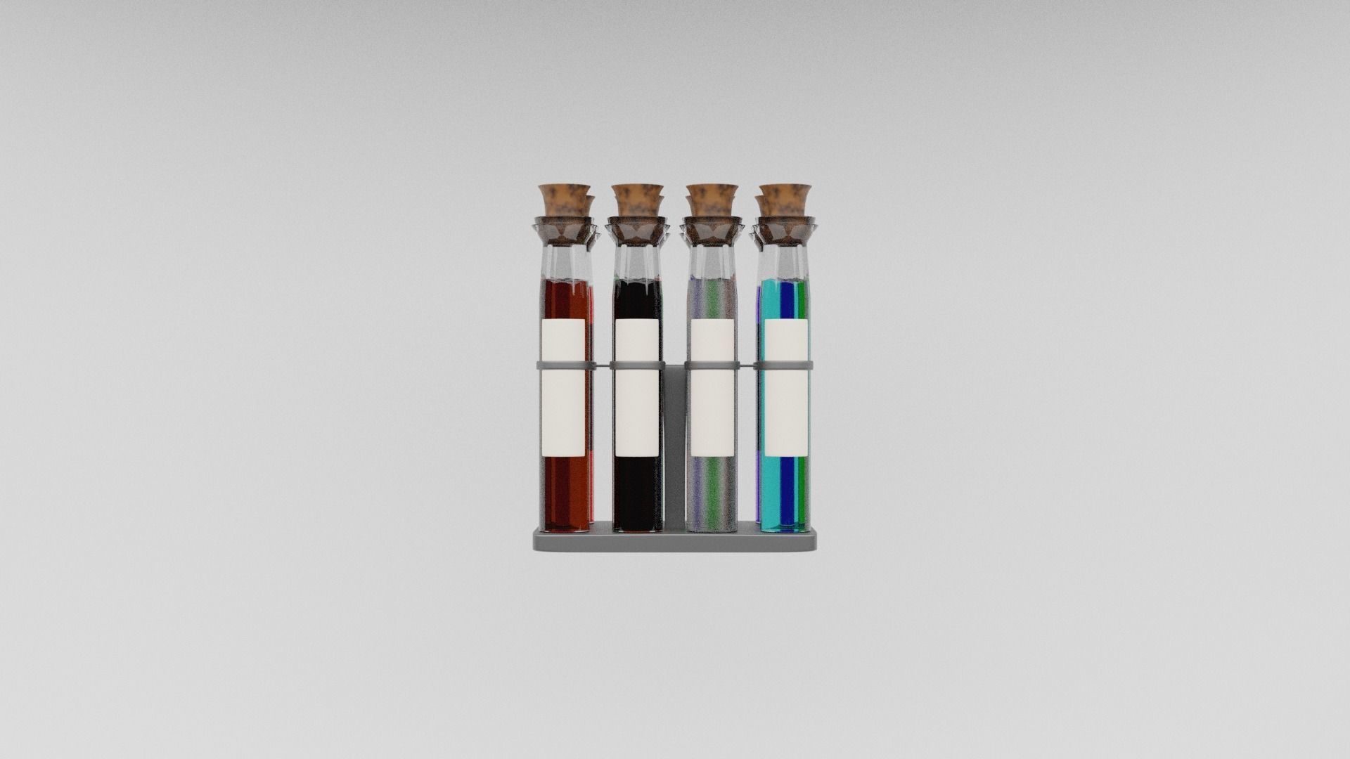 long vialed potion asset pack 3D model_1