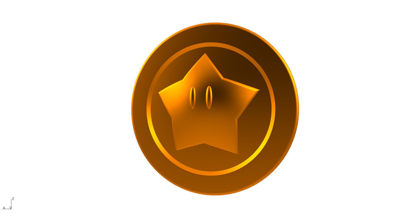 Super Mario Coin 3D 3D print model_12