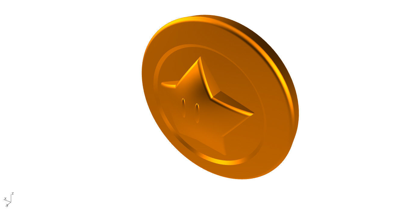 Super Mario Coin 3D 3D print model_33