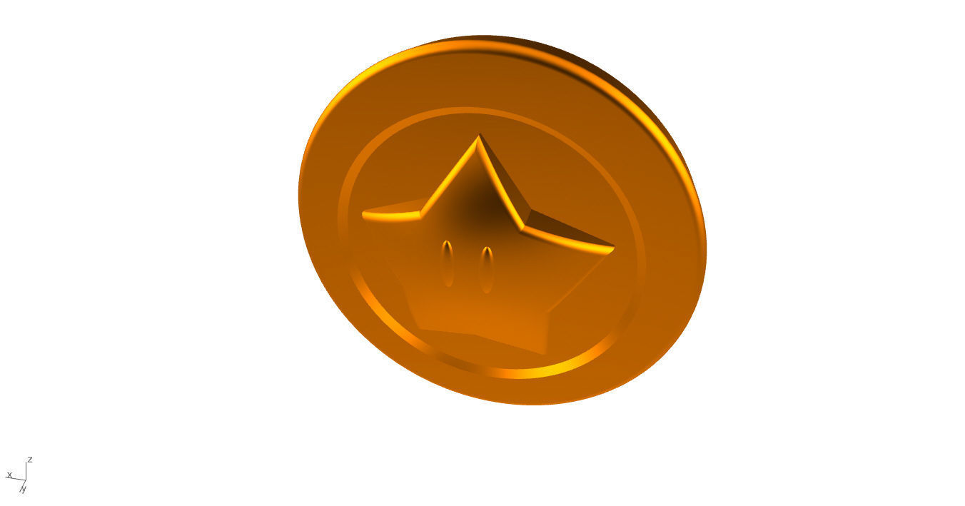Super Mario Coin 3D 3D print model_32