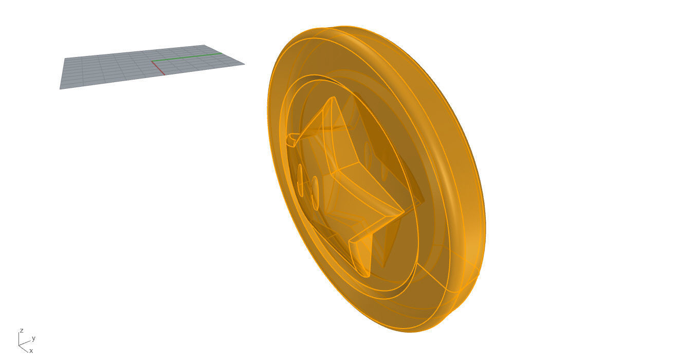 Super Mario Coin 3D 3D print model_64