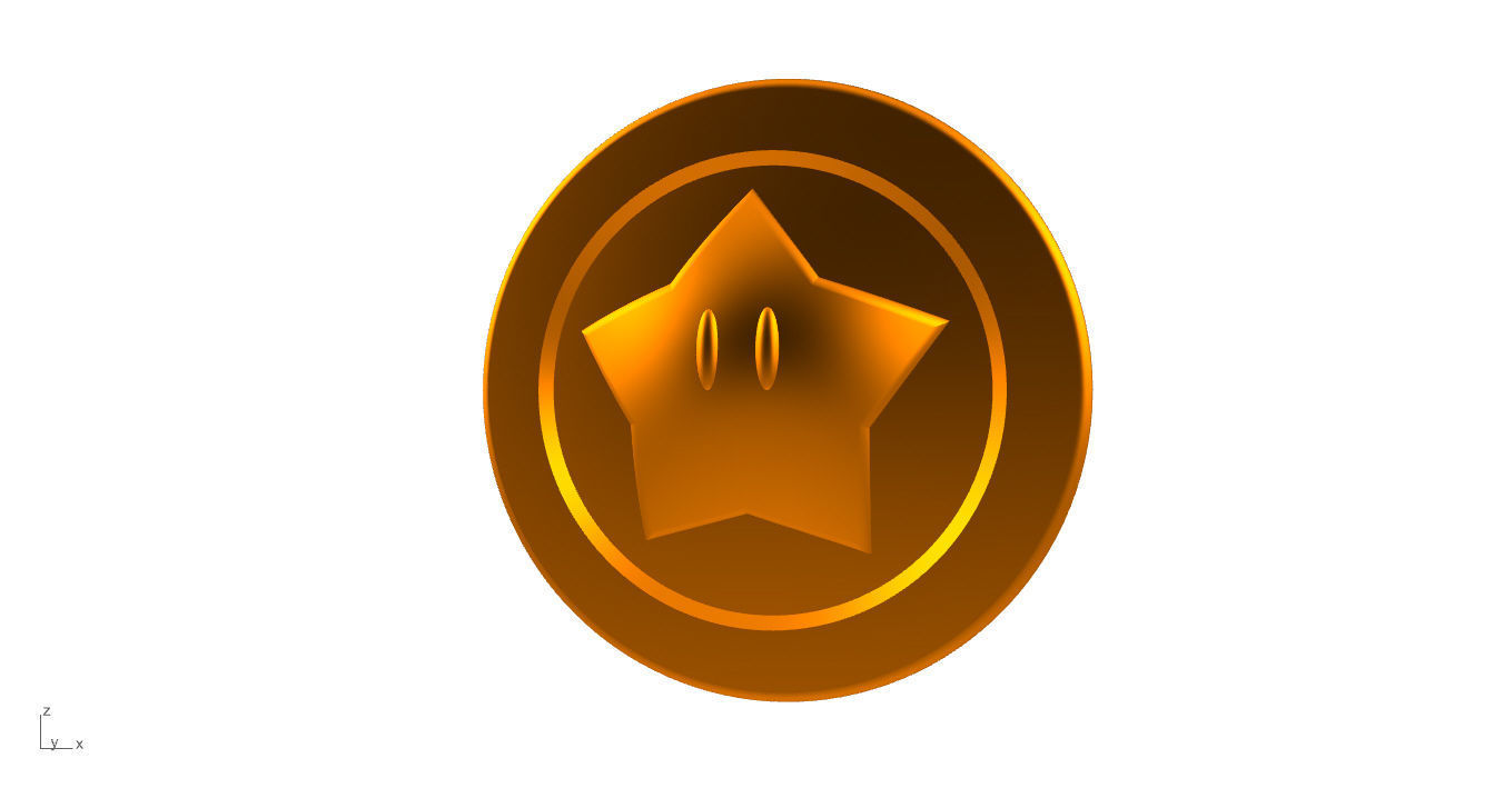 Super Mario Coin 3D 3D print model_2
