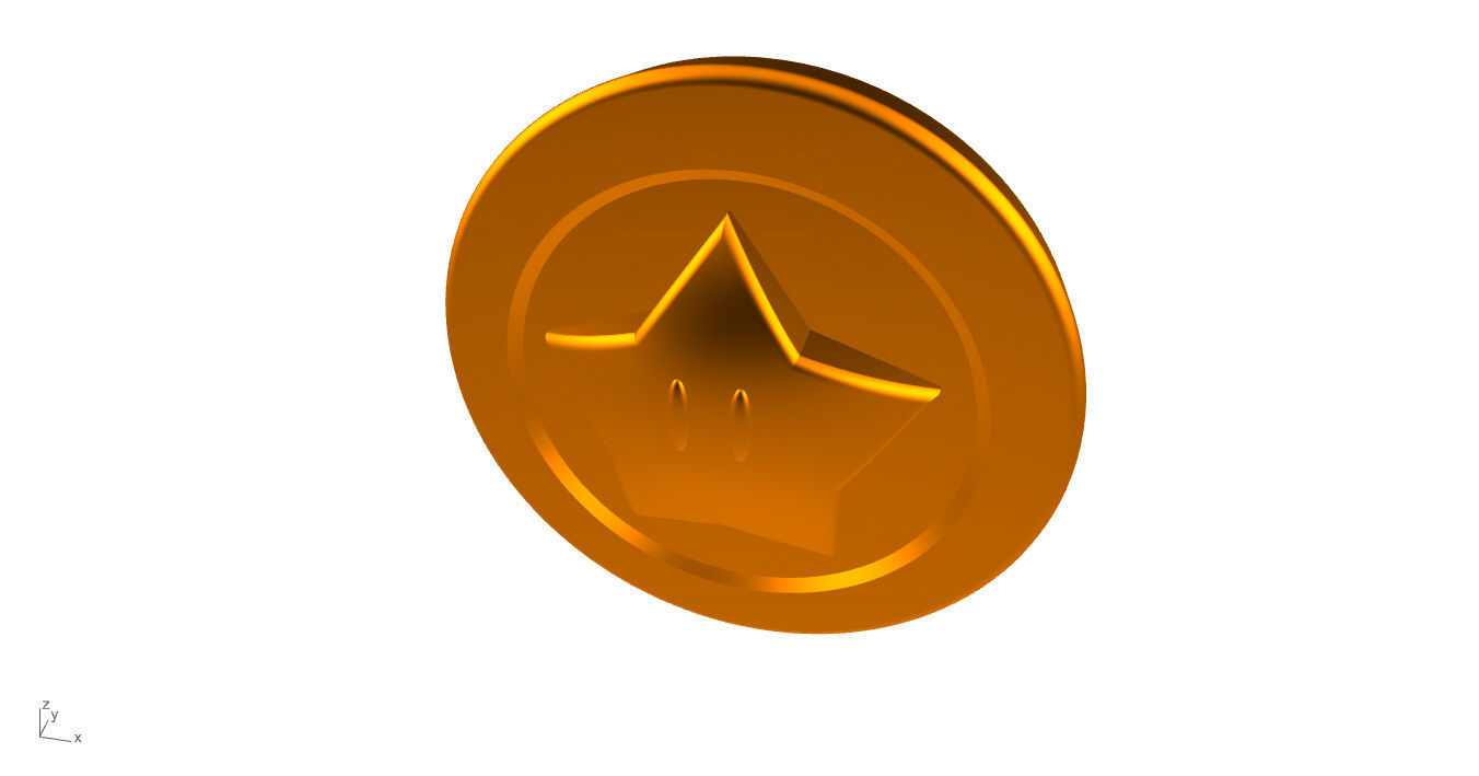 Super Mario Coin 3D 3D print model_22