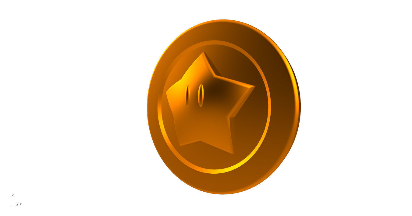 Super Mario Coin 3D 3D print model_3
