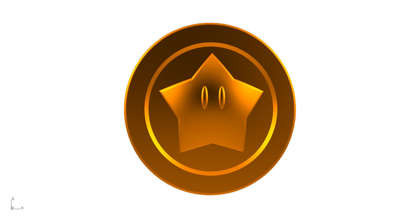 Super Mario Coin 3D 3D print model_21