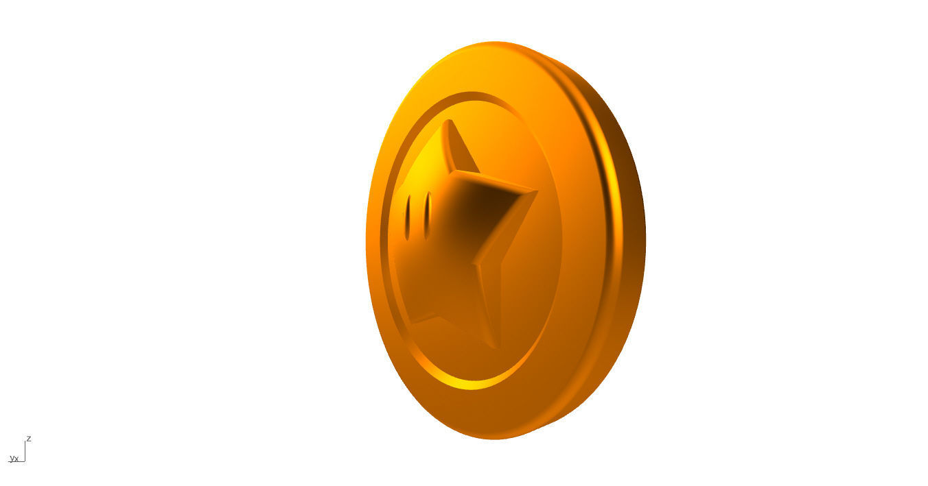 Super Mario Coin 3D 3D print model_14