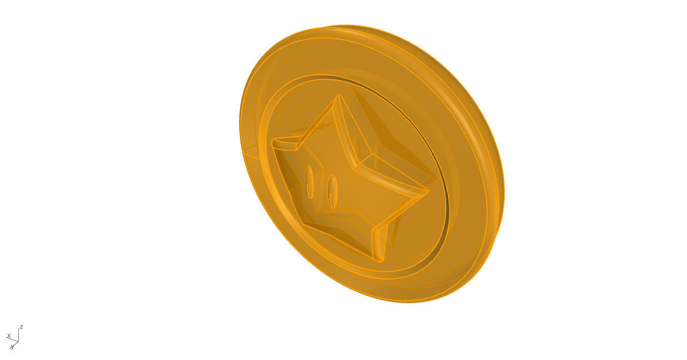Super Mario Coin 3D 3D print model_73