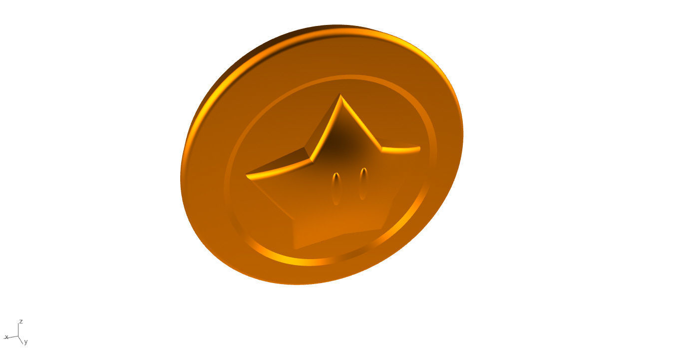 Super Mario Coin 3D 3D print model_30