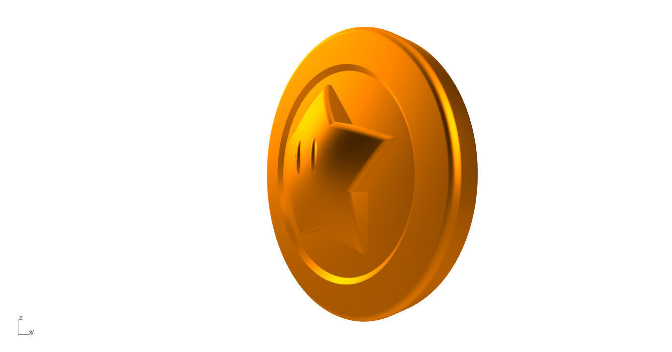 Super Mario Coin 3D 3D print model_4