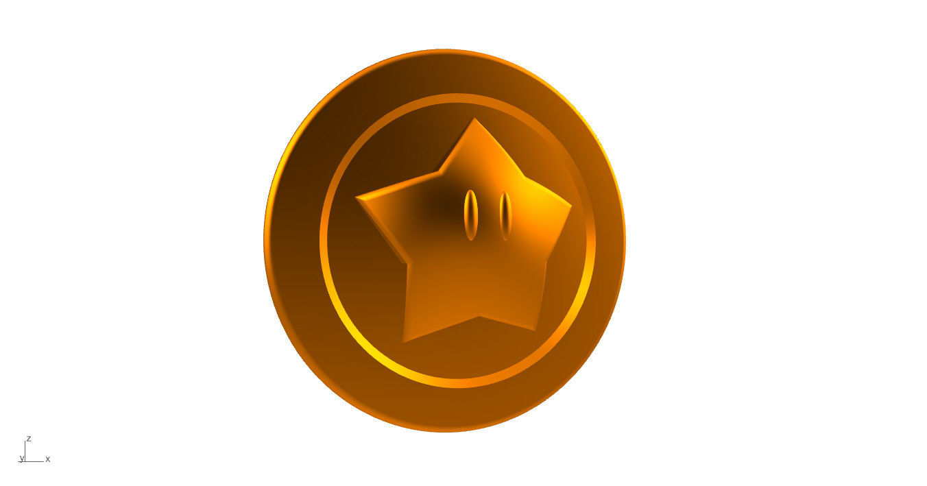 Super Mario Coin 3D 3D print model_20