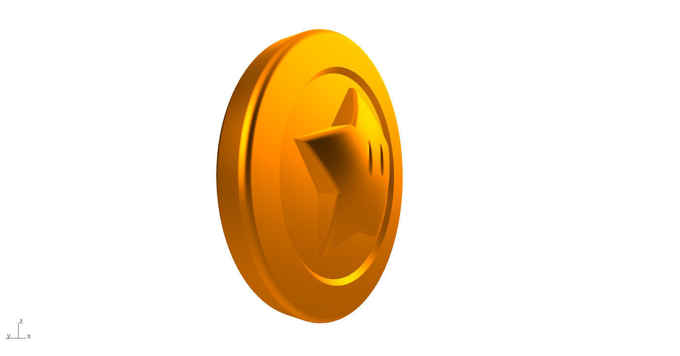 Super Mario Coin 3D 3D print model_18