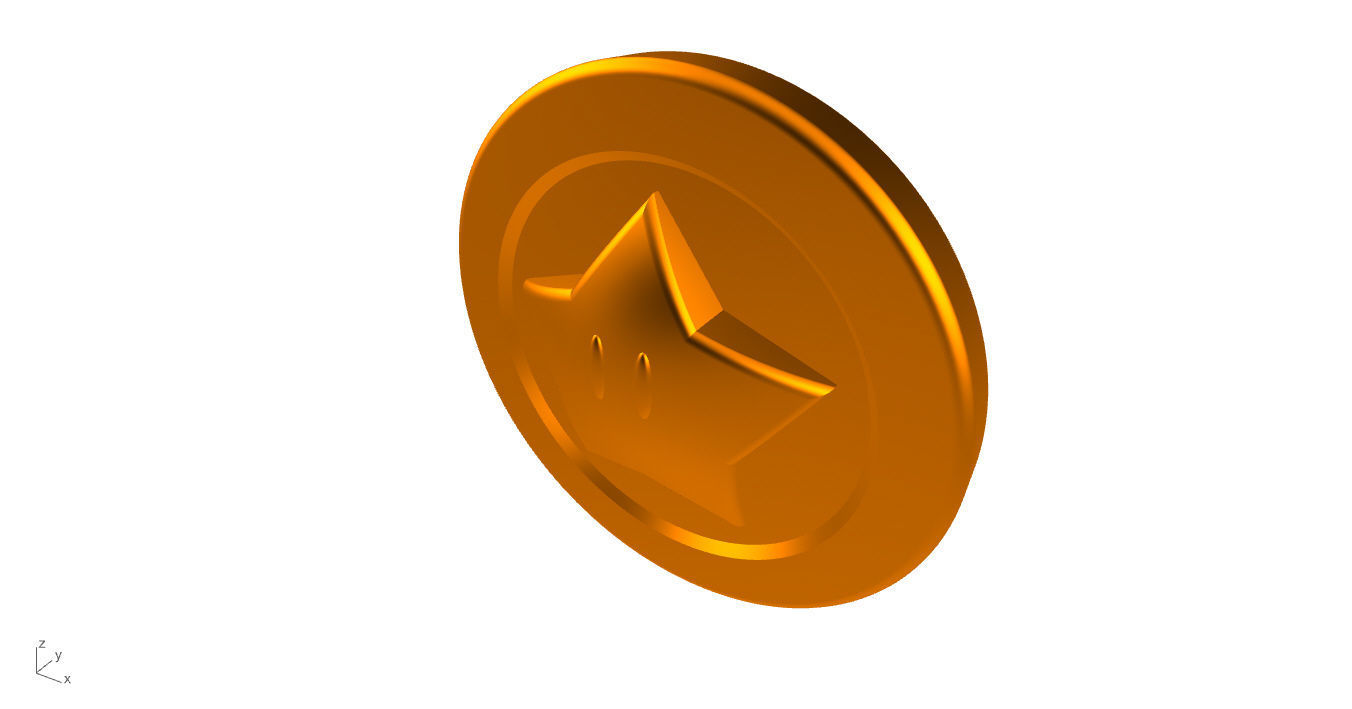 Super Mario Coin 3D 3D print model_23