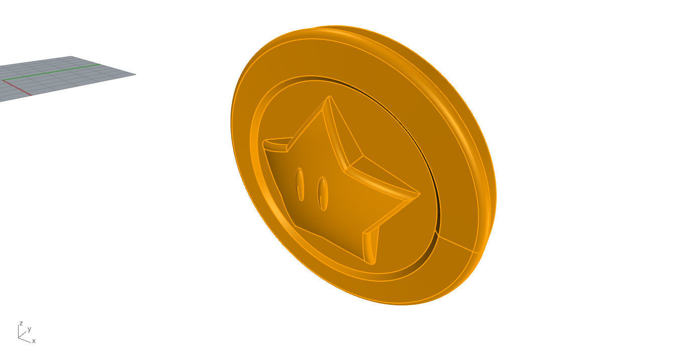 Super Mario Coin 3D 3D print model_43