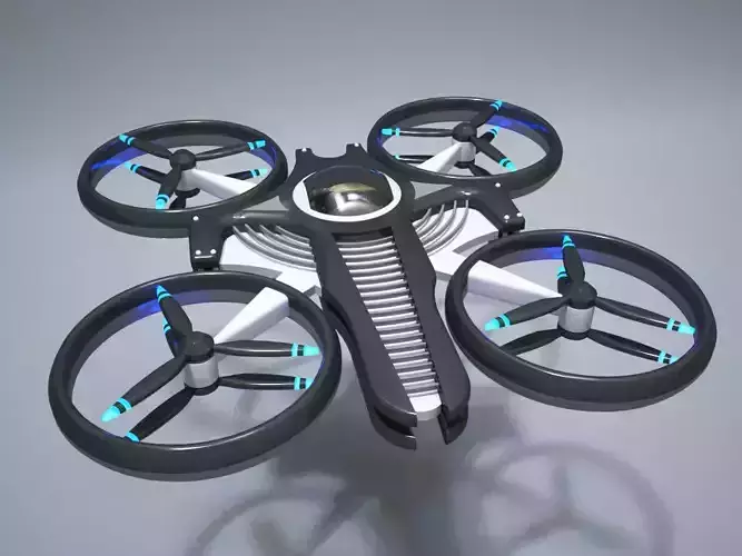 Drone with four wheels