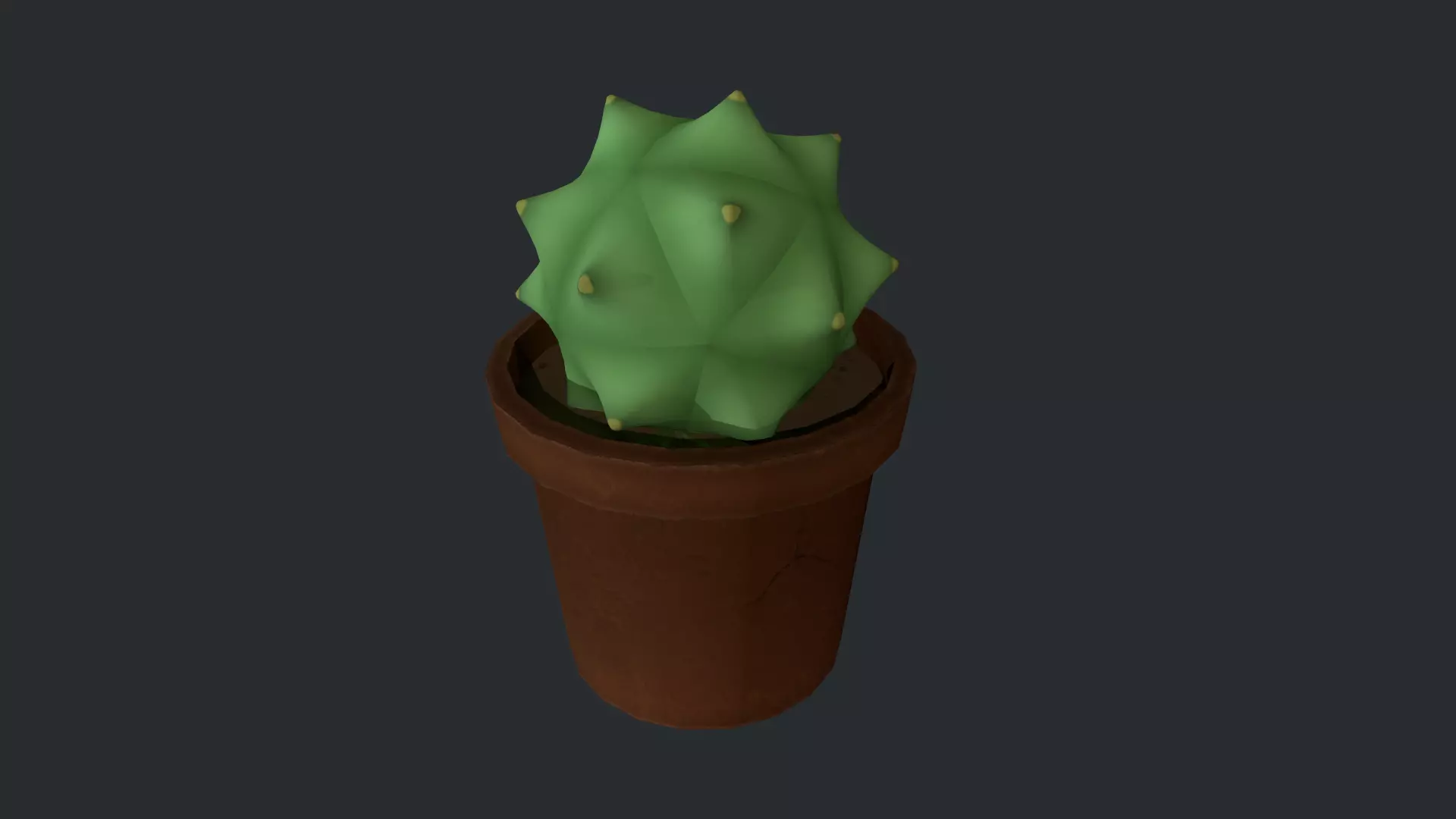 Cactus 01 Low-poly 3D model_0