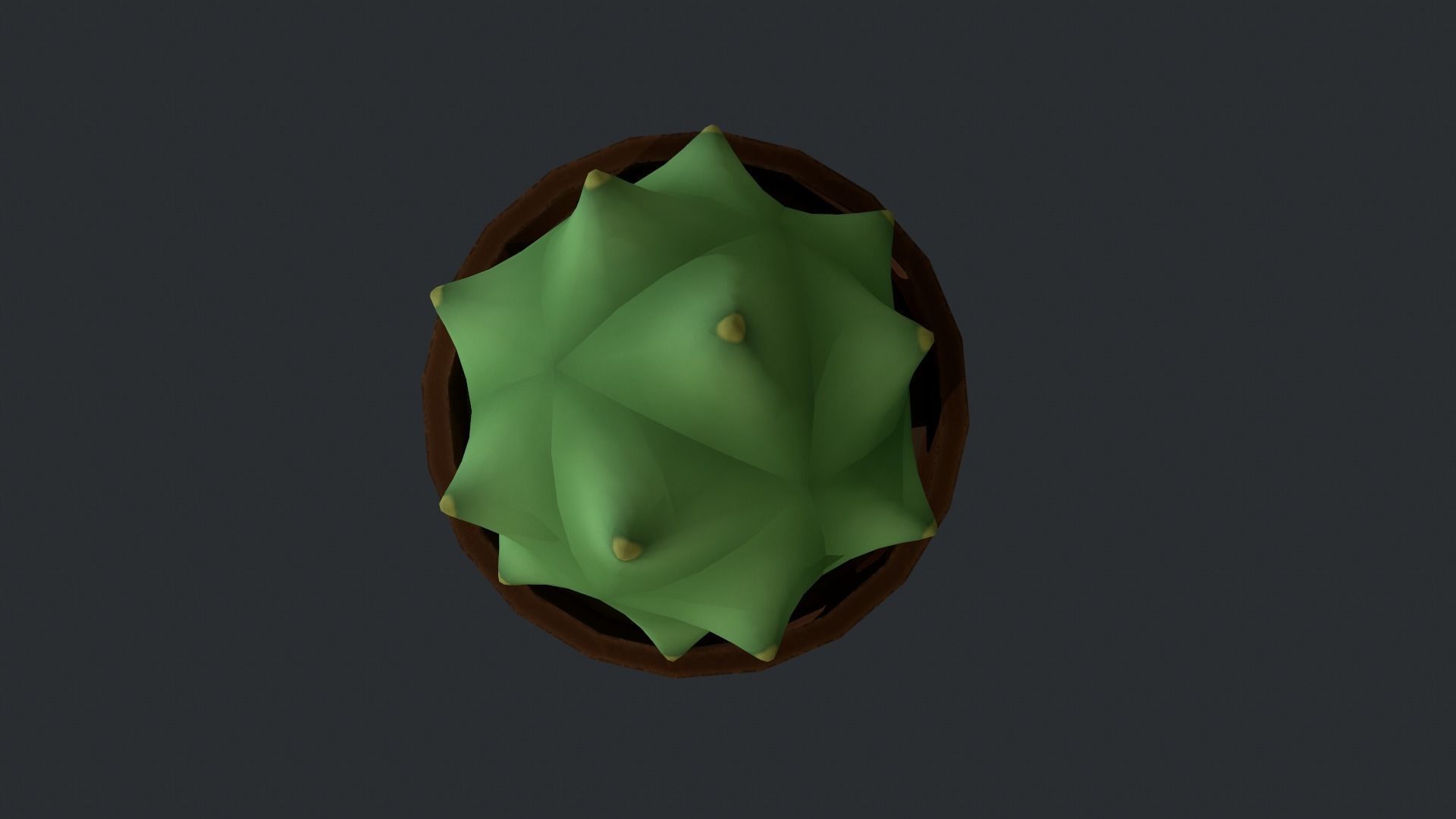 Cactus 01 Low-poly 3D model_2