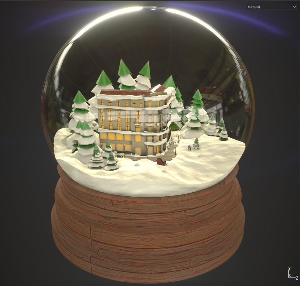 3D model Snow Globe Low-Poly VR / AR / low-poly | CGTrader