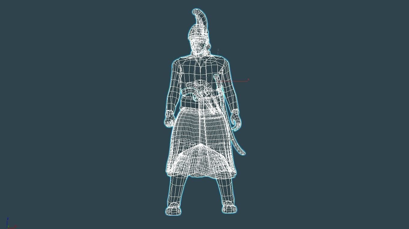 Theodoros Kolokotronis Low-poly 3D model_3