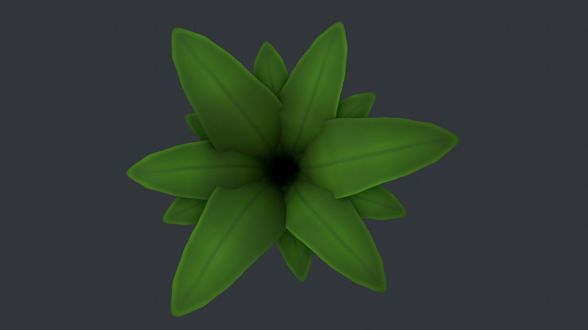 Plant 01 Low-poly 3D model_1