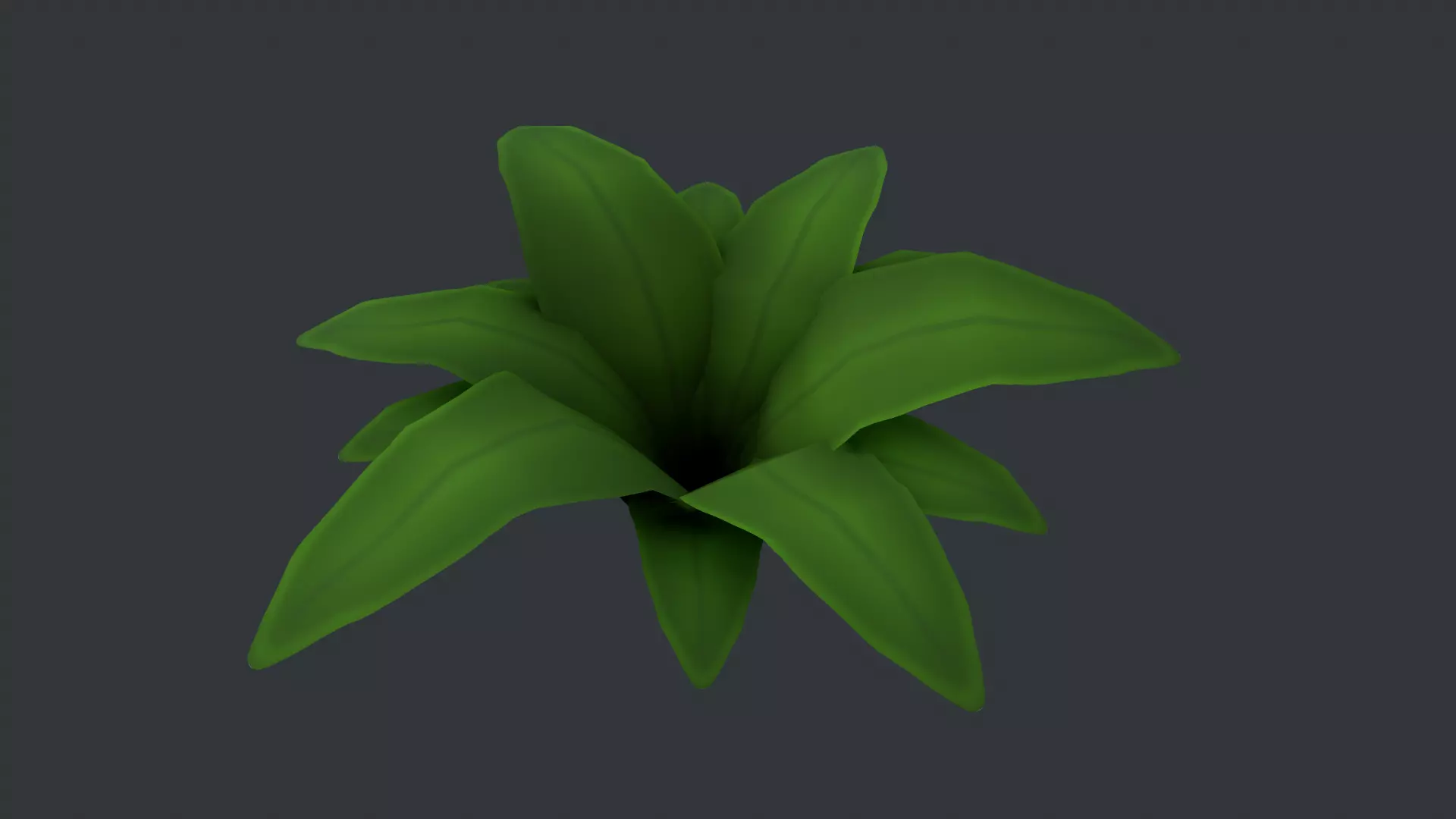 Plant 01 Low-poly 3D model_0