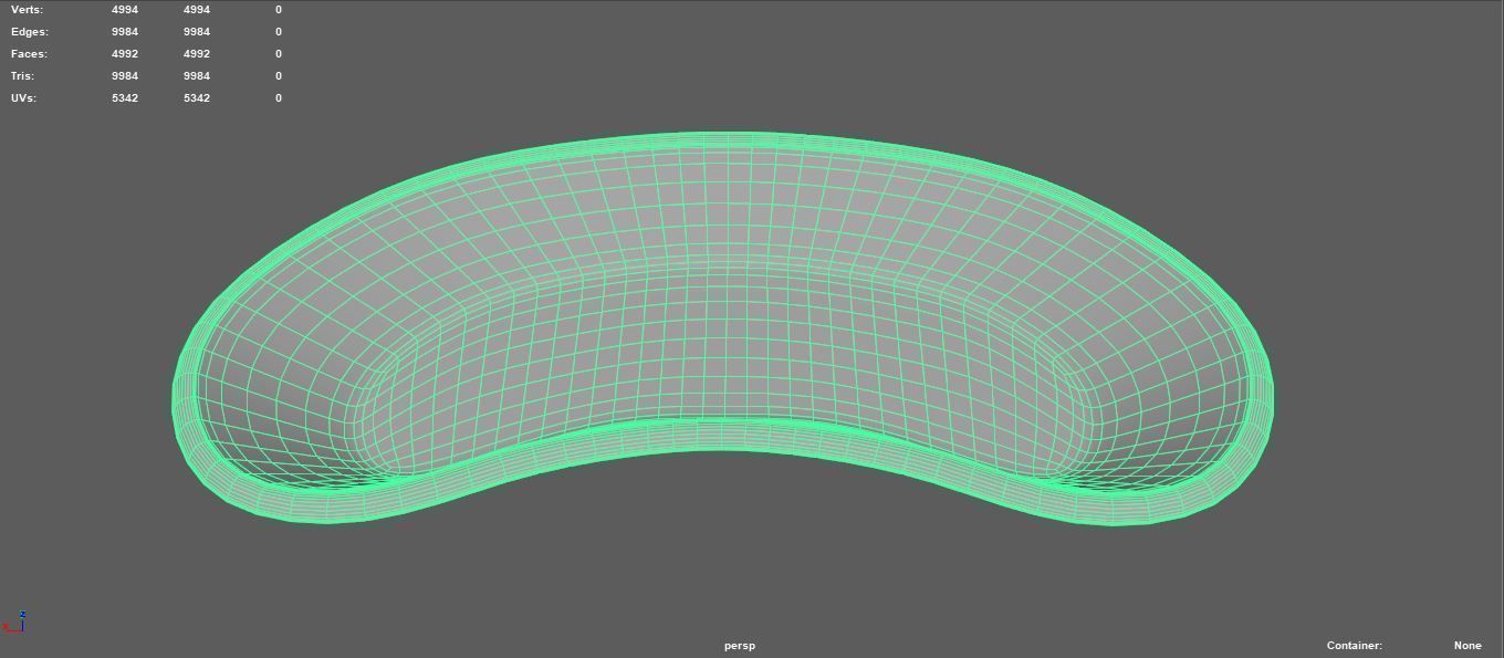 Kidney Basin Low-poly 3D model_14