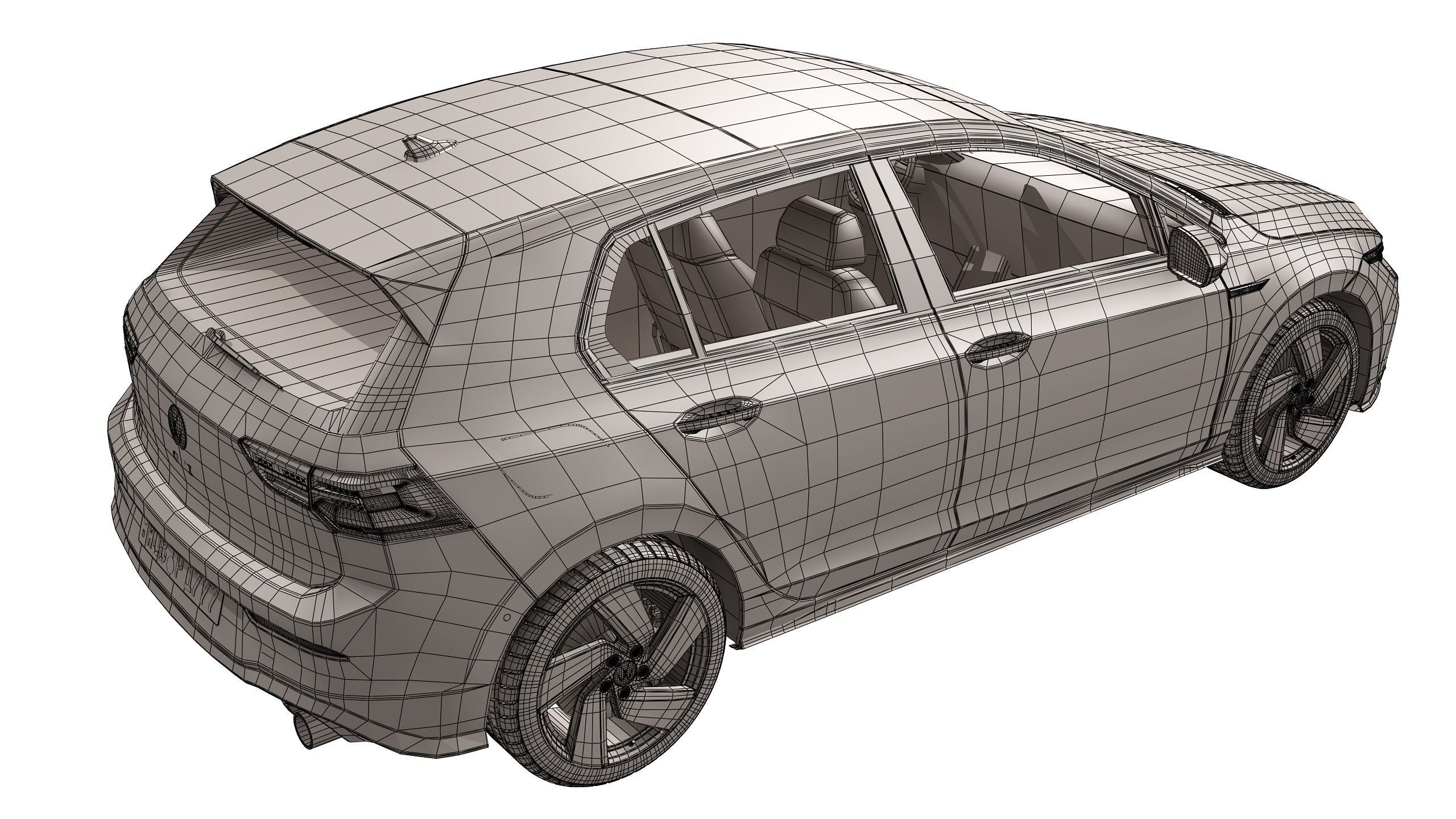 Volkswagen Golf GTI 2021 3D model_15