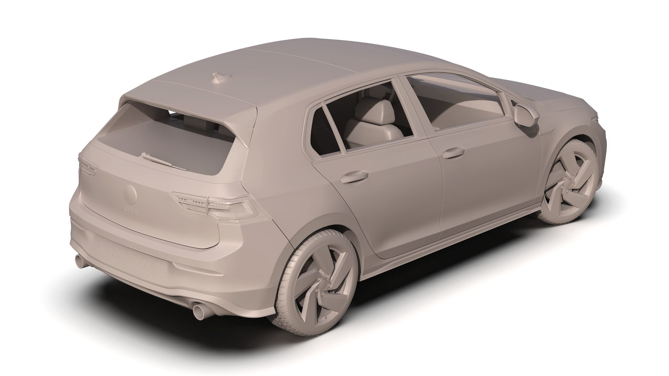 Volkswagen Golf GTI 2021 3D model_9
