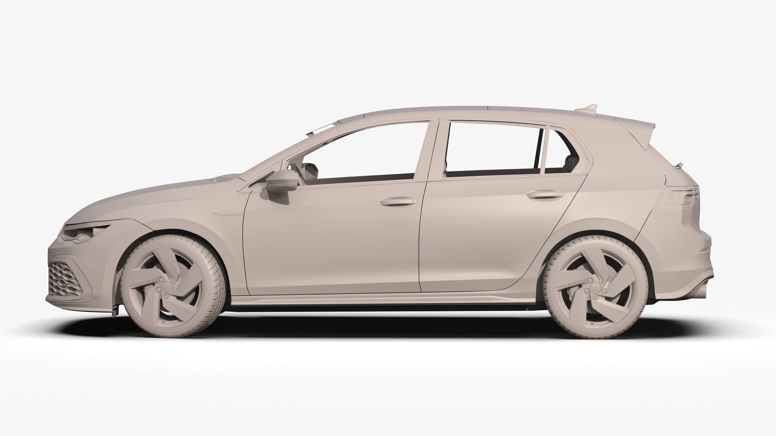 Volkswagen Golf GTI 2021 3D model_7