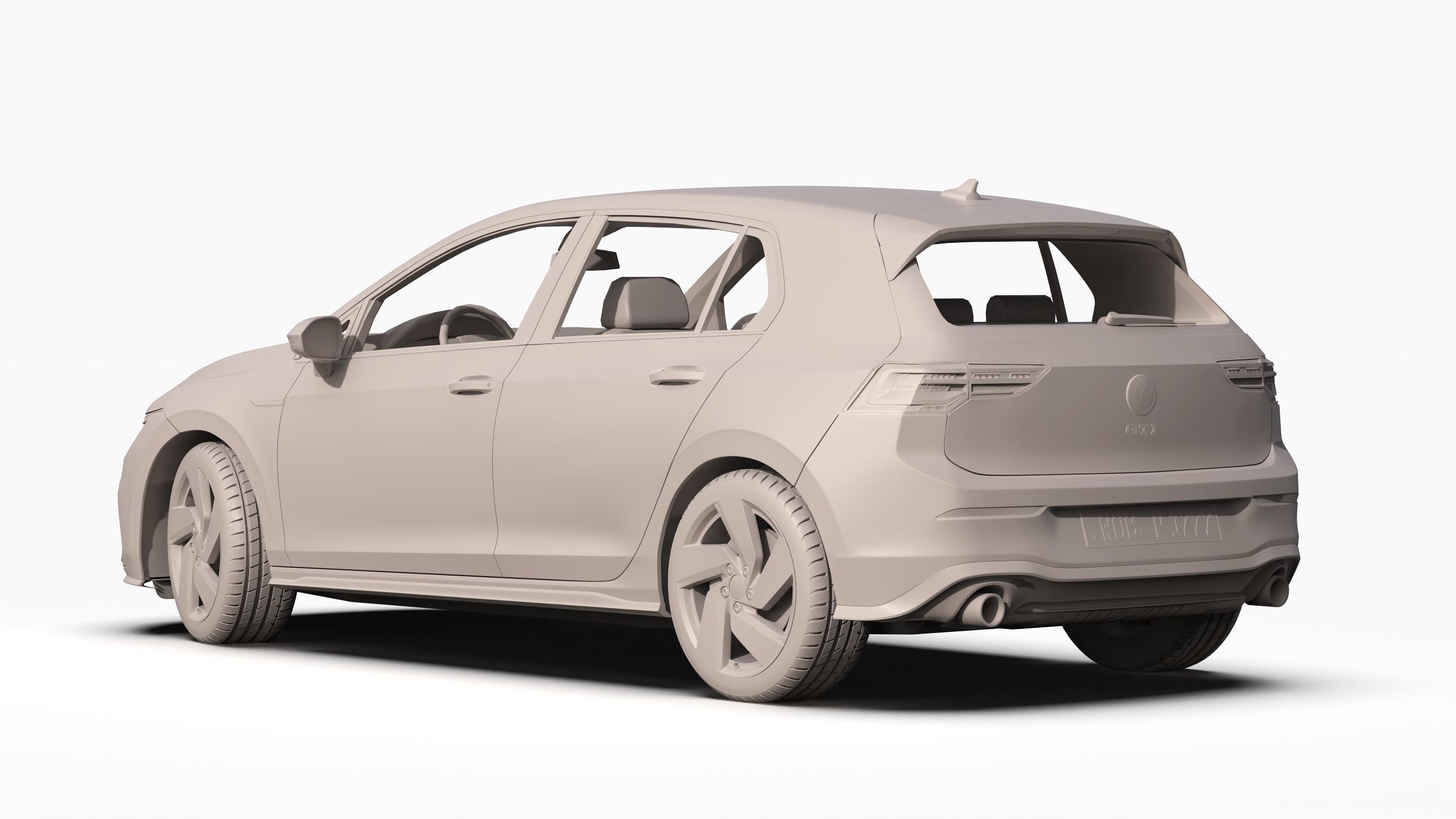Volkswagen Golf GTI 2021 3D model_8