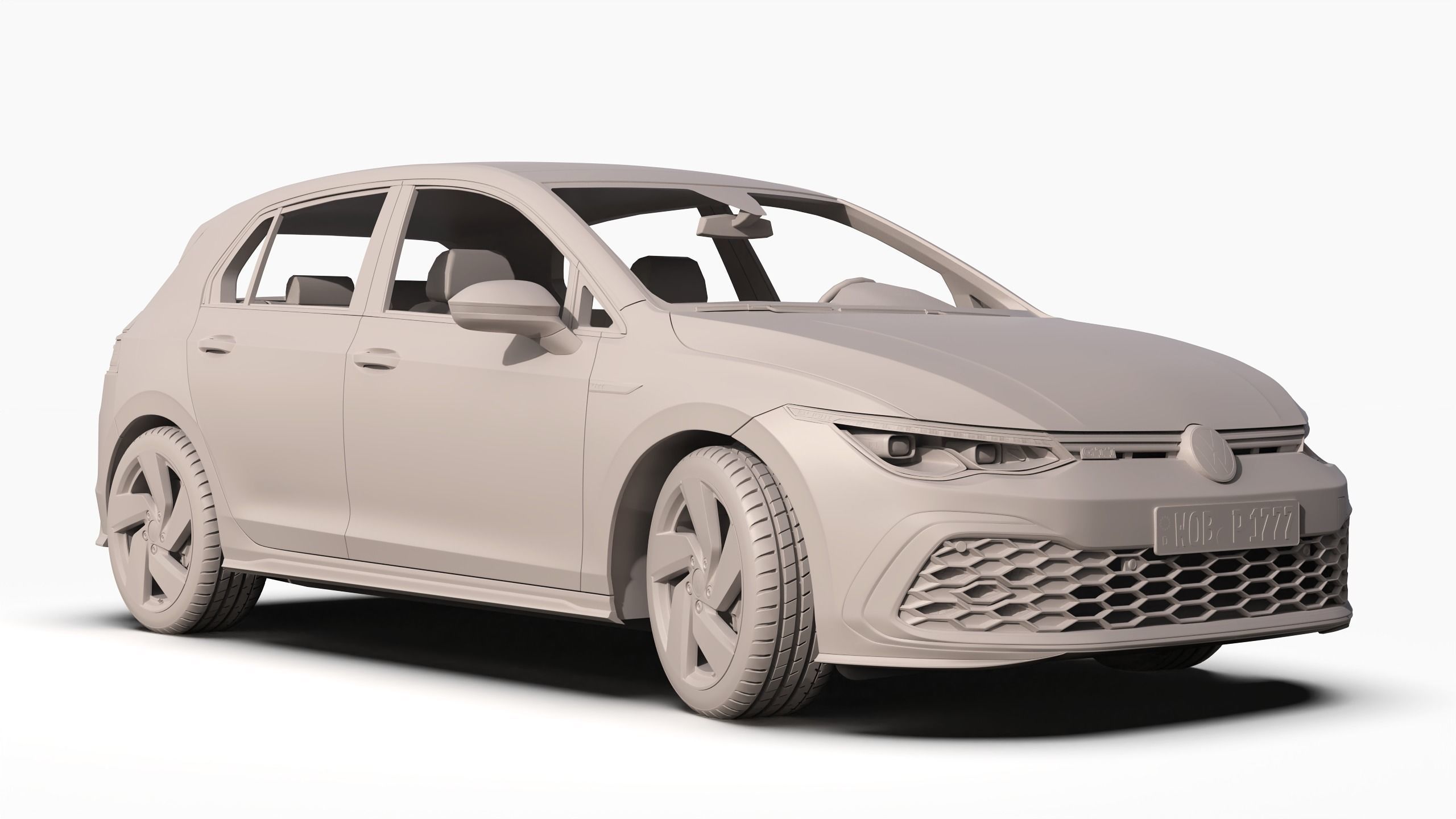 Volkswagen Golf GTI 2021 3D model_10