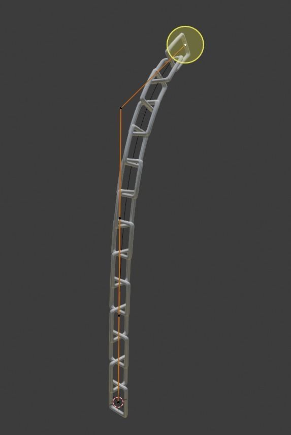 Plane Square Chain with PBR RustMetal BONUS Low-poly 3D model_46