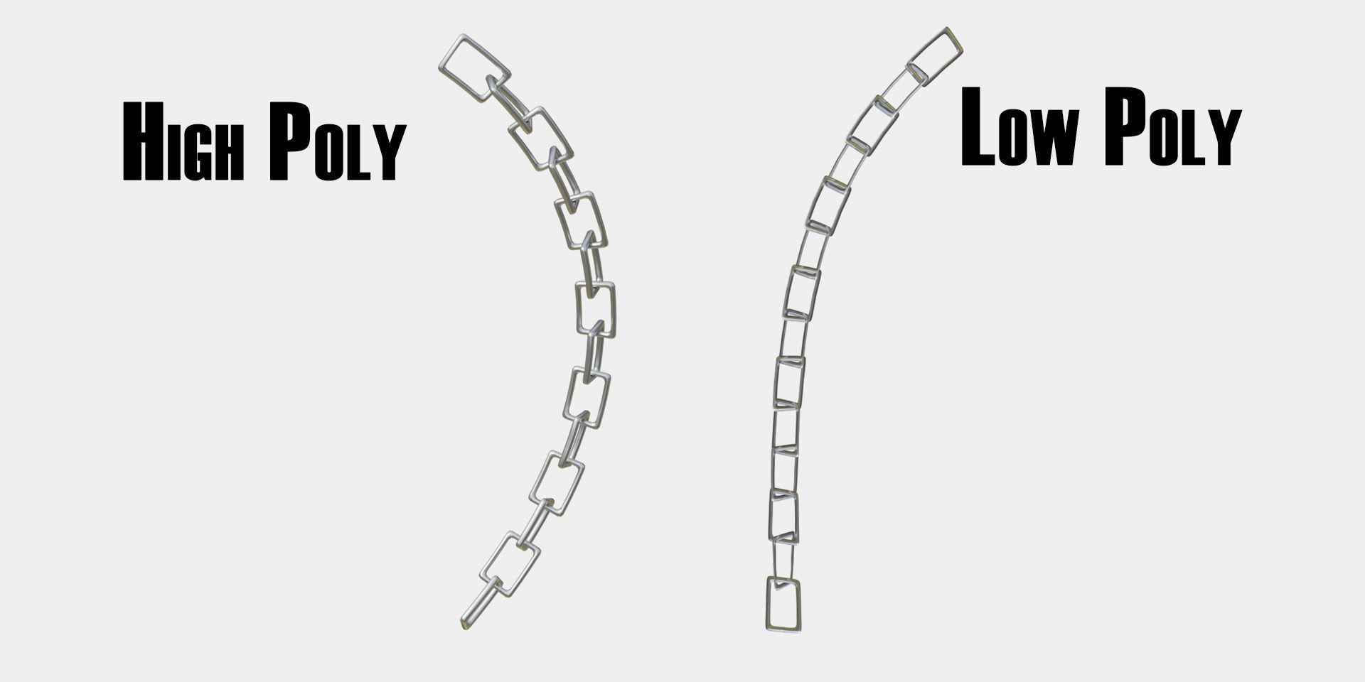 Plane Square Chain with PBR RustMetal BONUS Low-poly 3D model_12