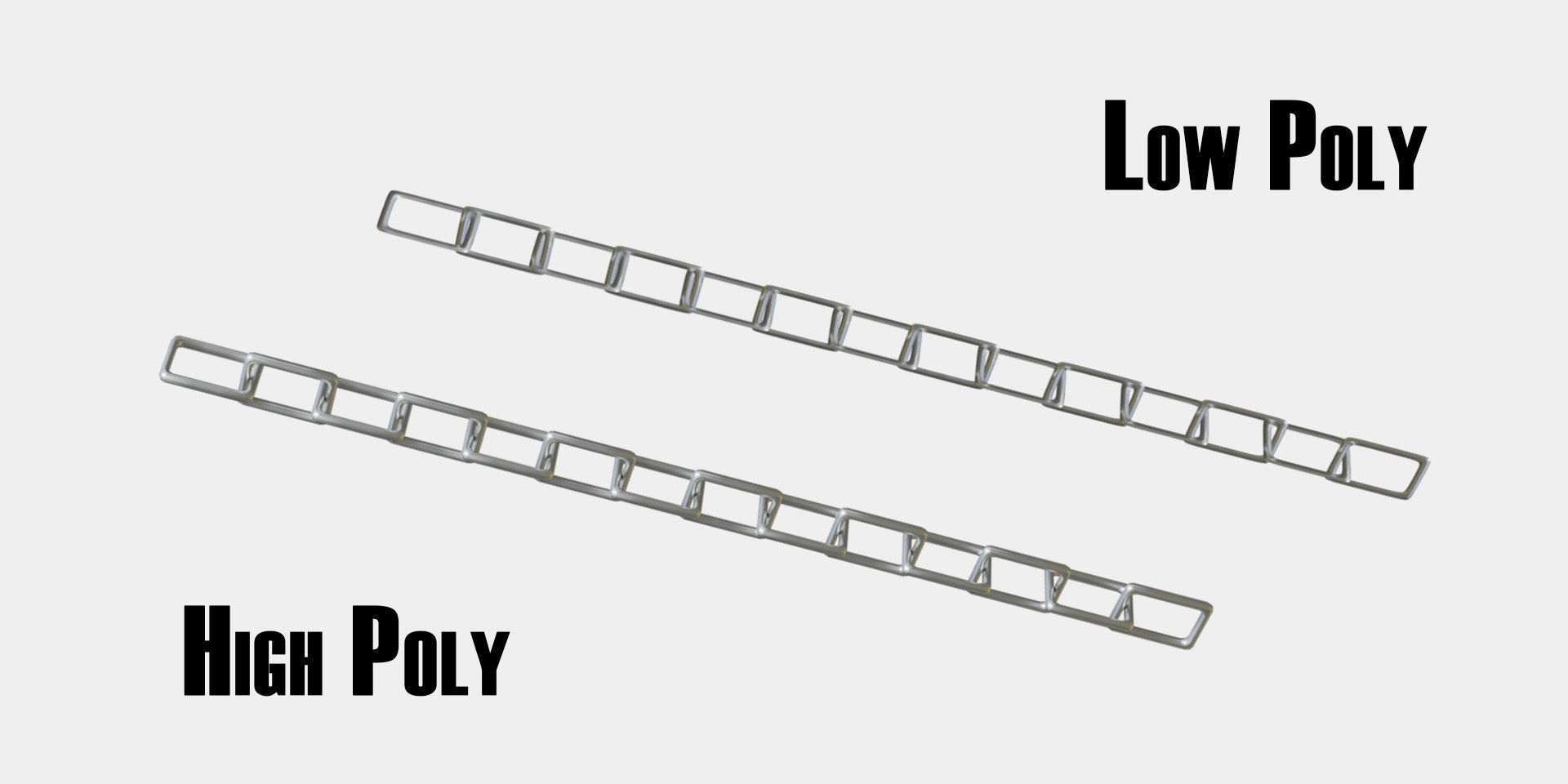 Plane Square Chain with PBR RustMetal BONUS Low-poly 3D model_9