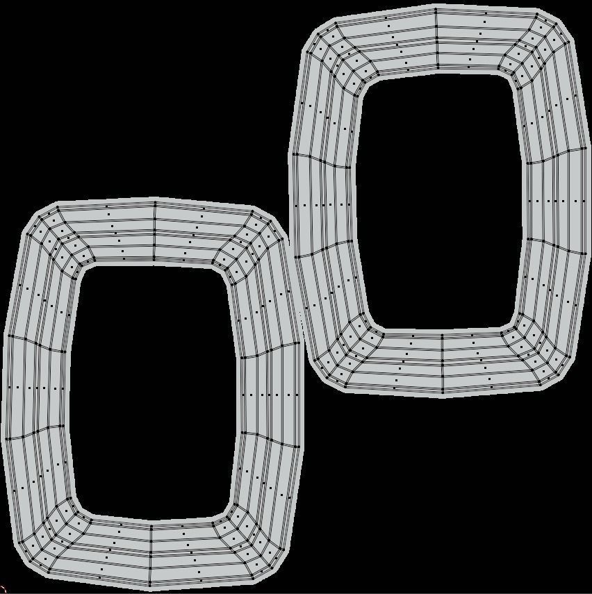 Plane Square Chain with PBR RustMetal BONUS Low-poly 3D model_49