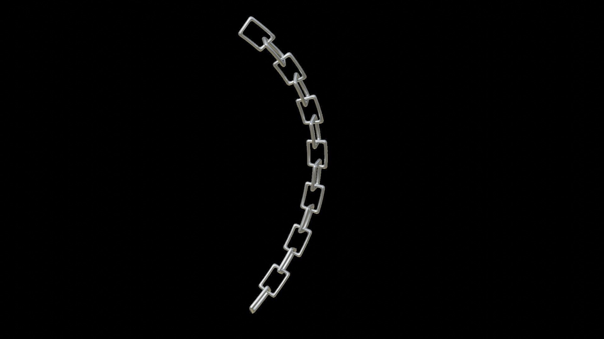 Plane Square Chain with PBR RustMetal BONUS Low-poly 3D model_23