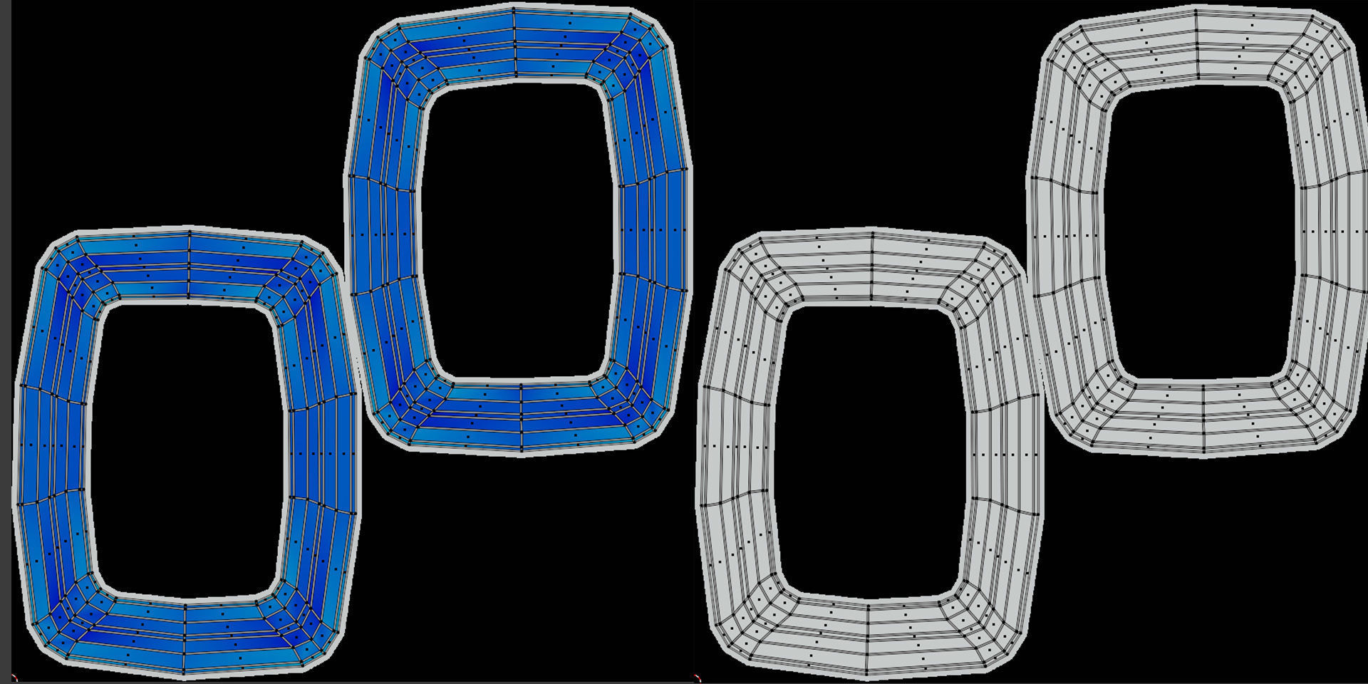 Plane Square Chain with PBR RustMetal BONUS Low-poly 3D model_17