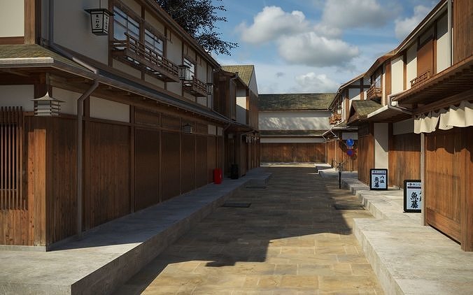 Japan kyoto Street  3D model 3