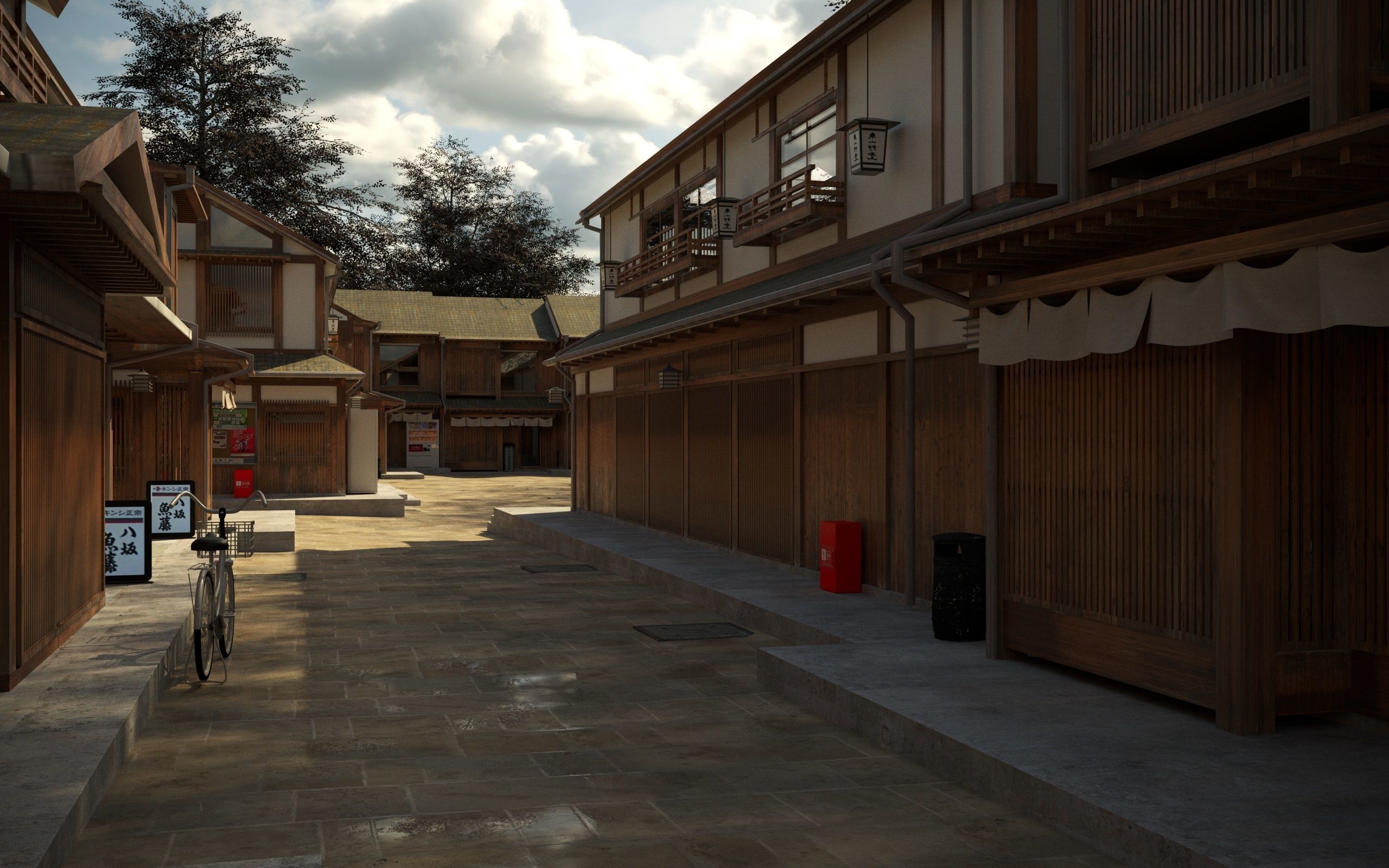 Japan kyoto Street  3D model_1