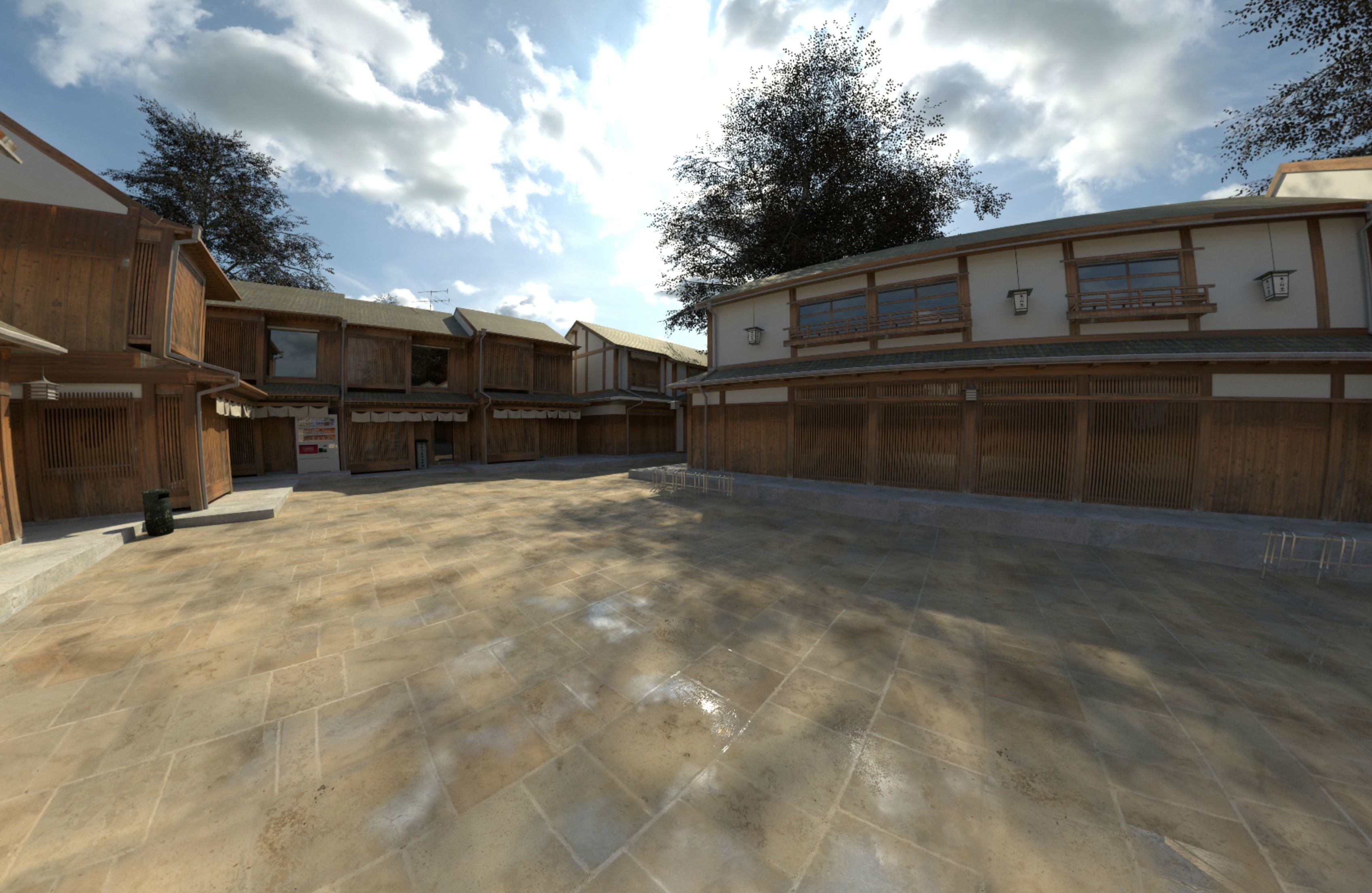 Japan kyoto Street  3D model_7