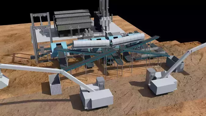 FACTORY power plant in desert