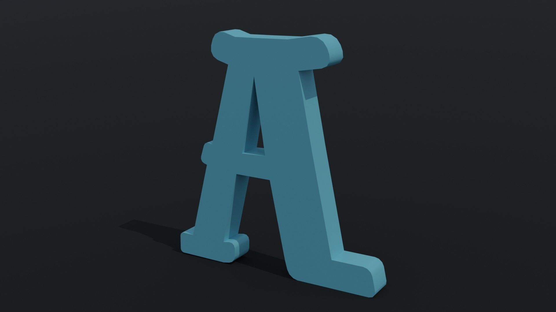Cartoon Alphabet Low-poly 3D model_3
