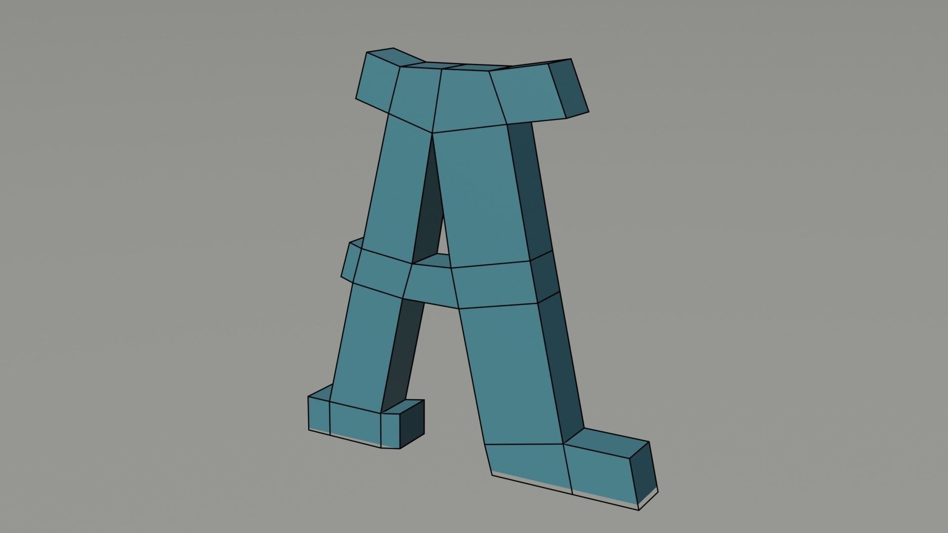 Cartoon Alphabet Low-poly 3D model_8