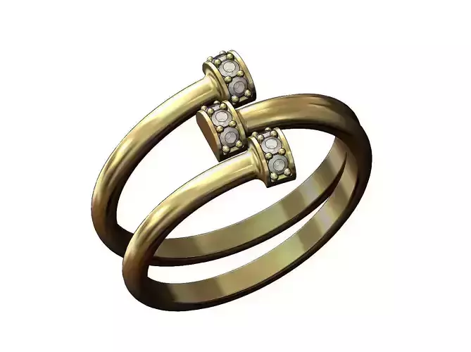 Diamond helix and drum ring