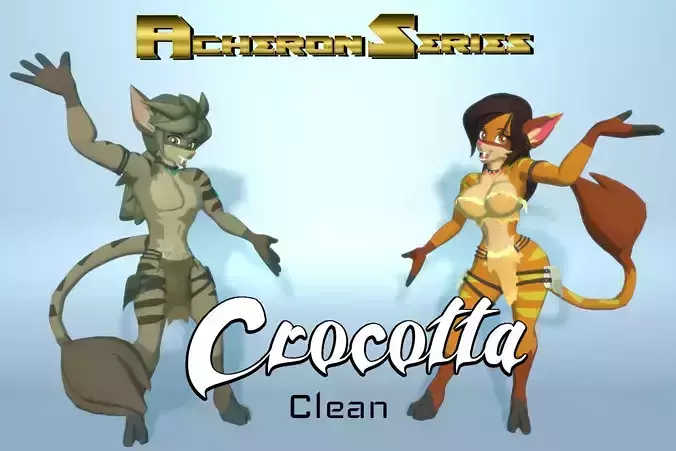 Acheron Crocotta Clean Low-poly 3D model
