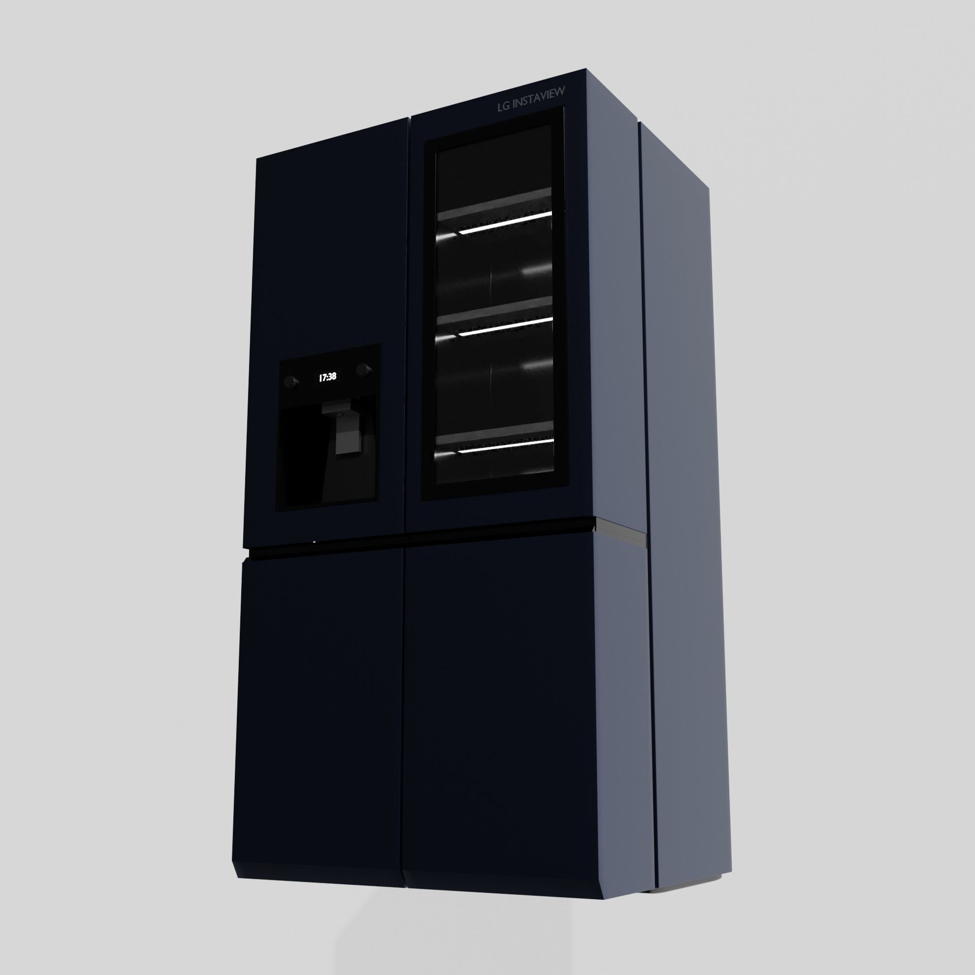 Fridge LG instaview free VR / AR / low poly 3D model rigged CGTrader