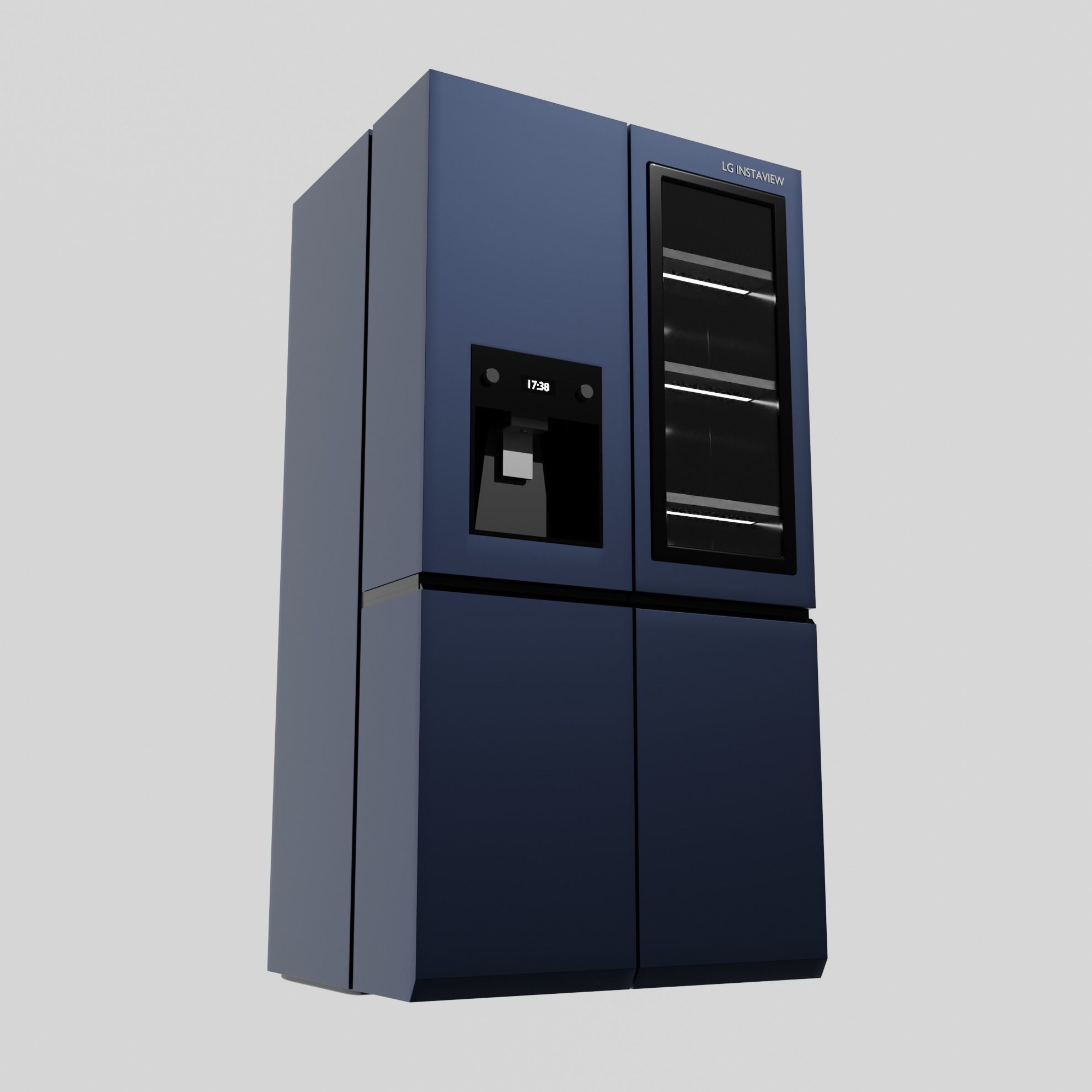Fridge LG instaview free VR / AR / low poly 3D model rigged CGTrader
