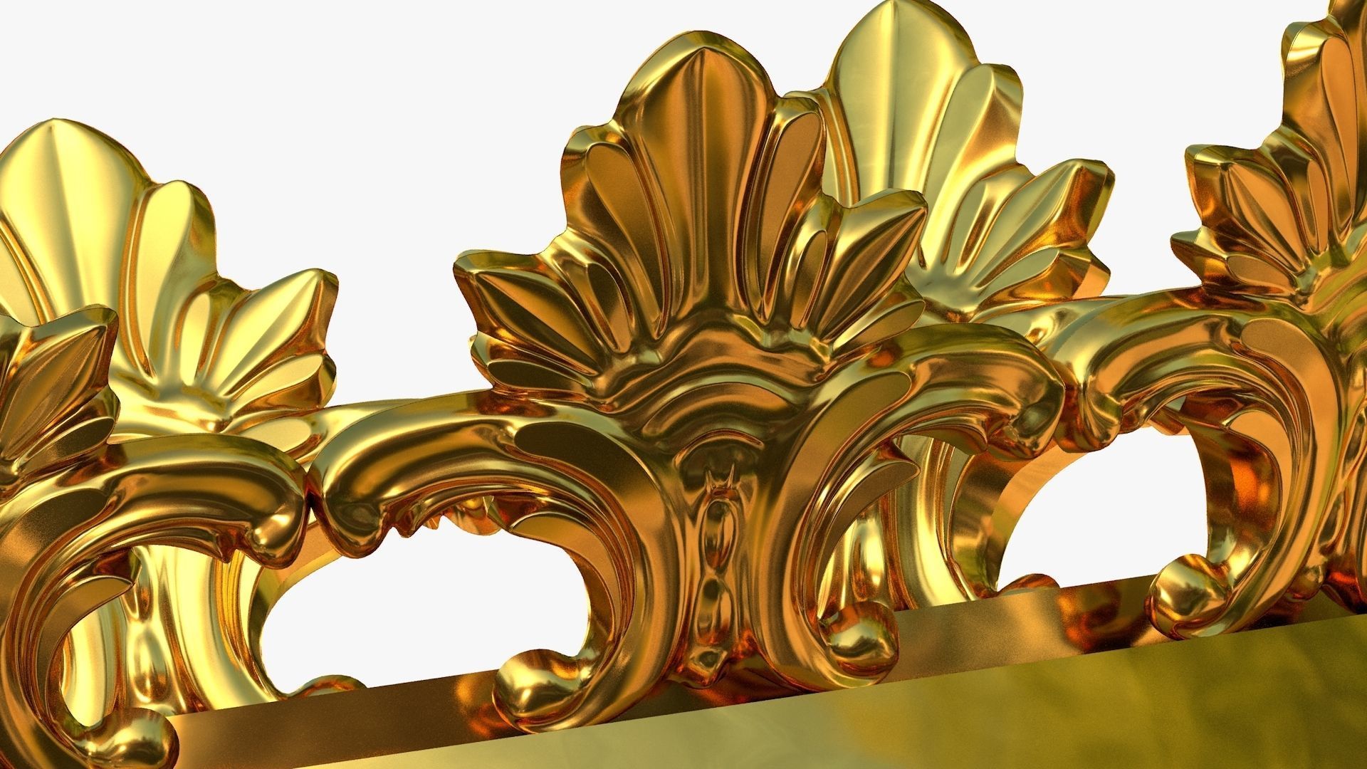 Cast iron street light lamp with 4 luminaries  3D model_6