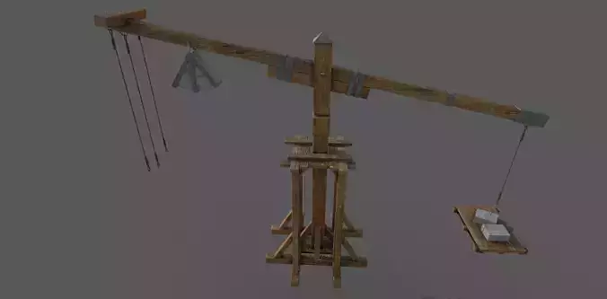 Crane Medieval 3D model