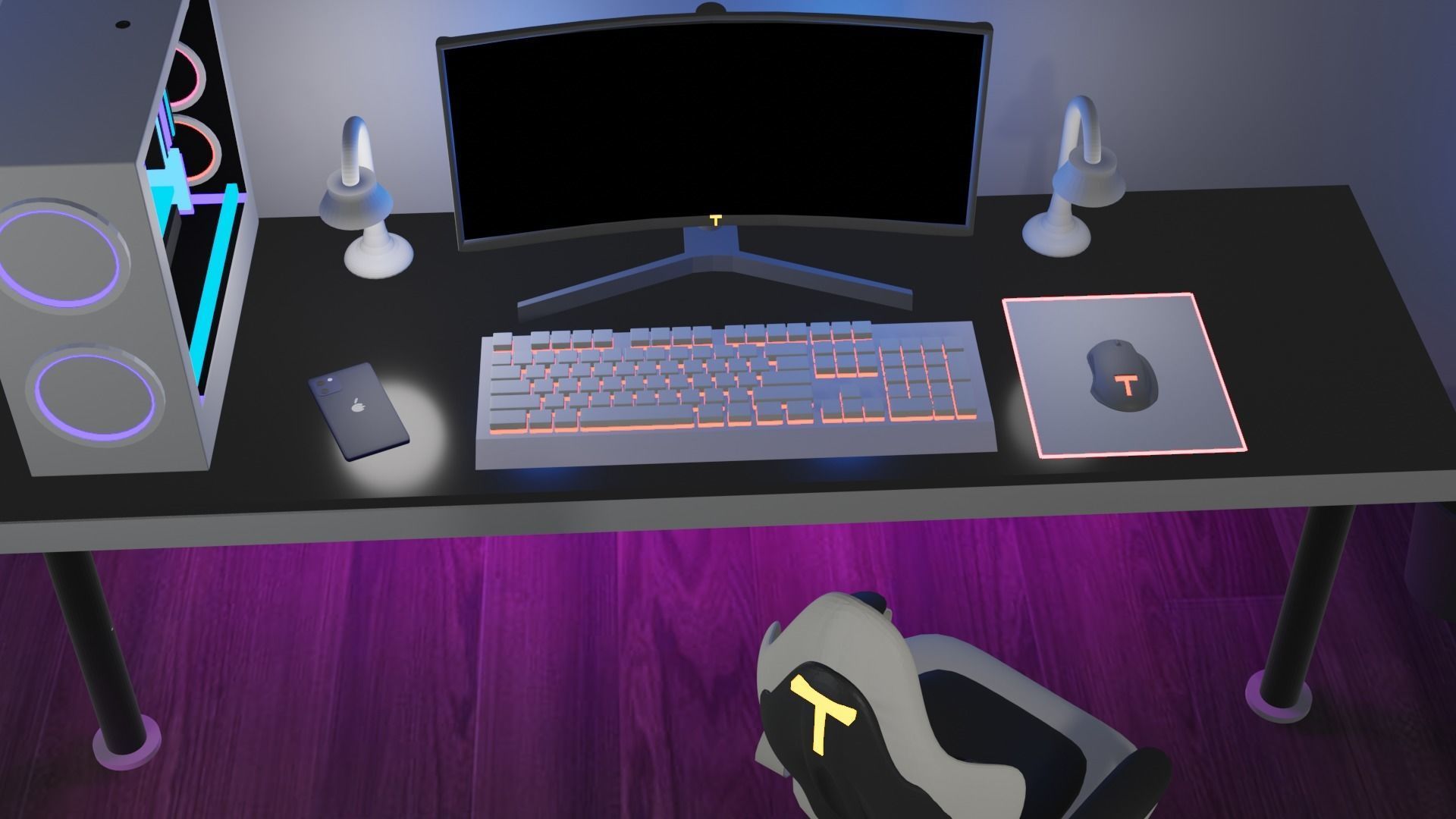 Gamers Room  3D model_1
