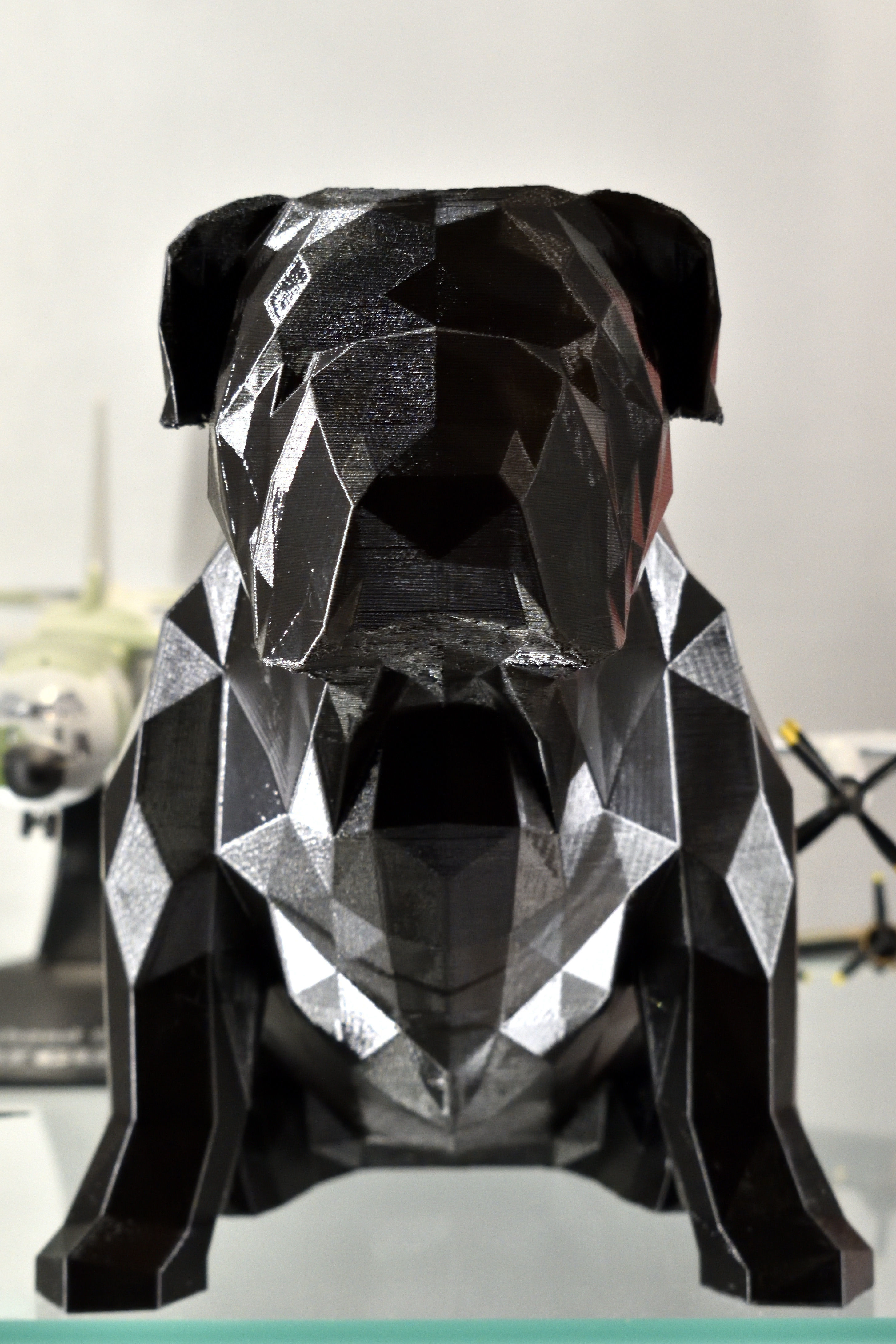 English bulldog low poly 3D print model_7